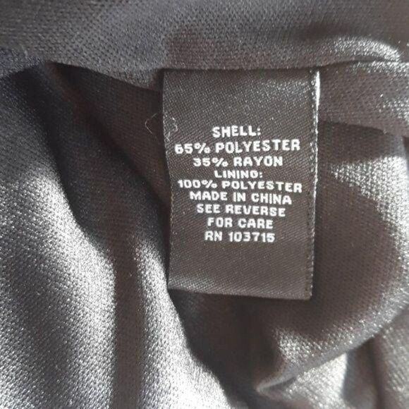 Sharagano Dress Shirt Quilted Bandage Midi Textured Striped Grunge Gray Sz 14 - Picture 8 of 8